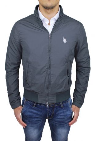 Giubbotto uomo Diamond casual grigio giacca giubbino con cerniera